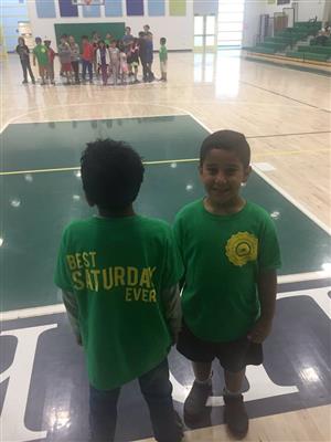 Students in the gym during Explorer program 
