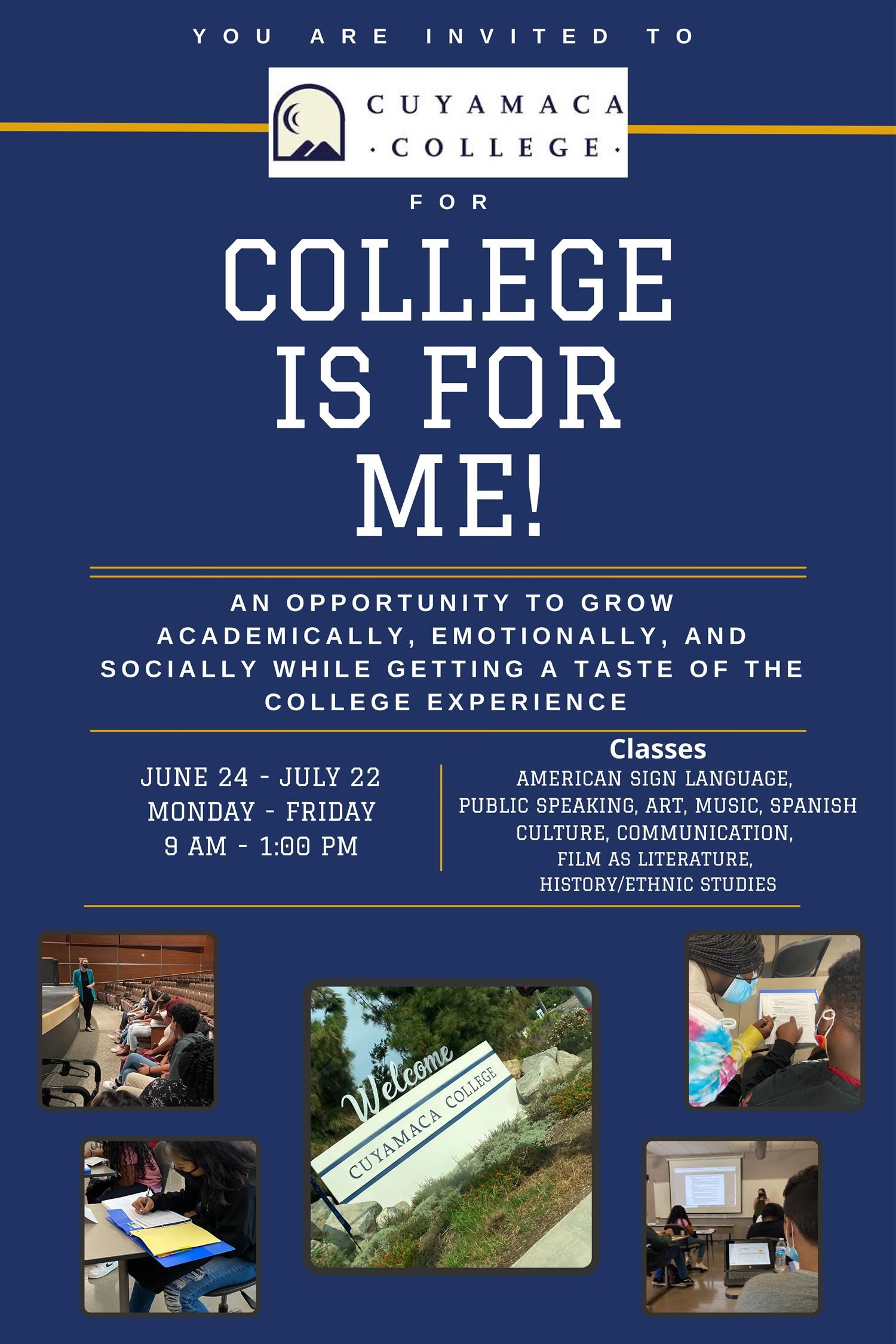 College IS FOR ME! College IS FOR ME!