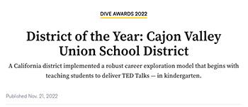 District of the Year: Cajon Valley Union School District